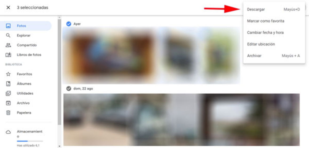 Download photos from Google Photos